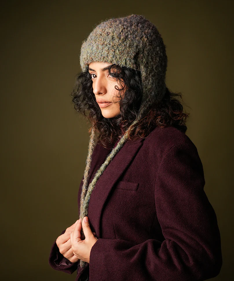 Beanie with Knot - Moss Green - Image 2