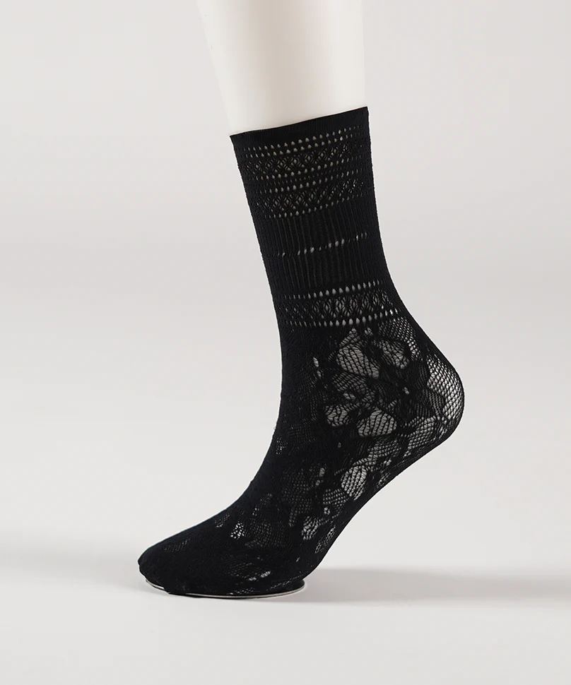 Elizabeth Lace Socks - Black - Image 6