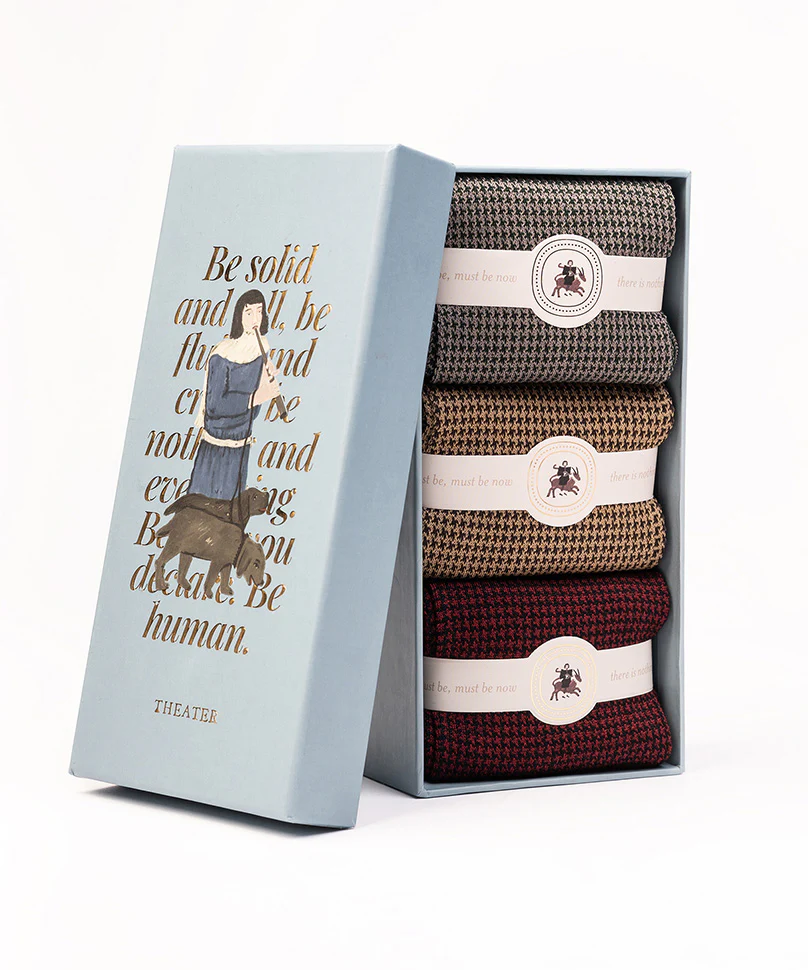 Houndstooth Box of 3- Uno