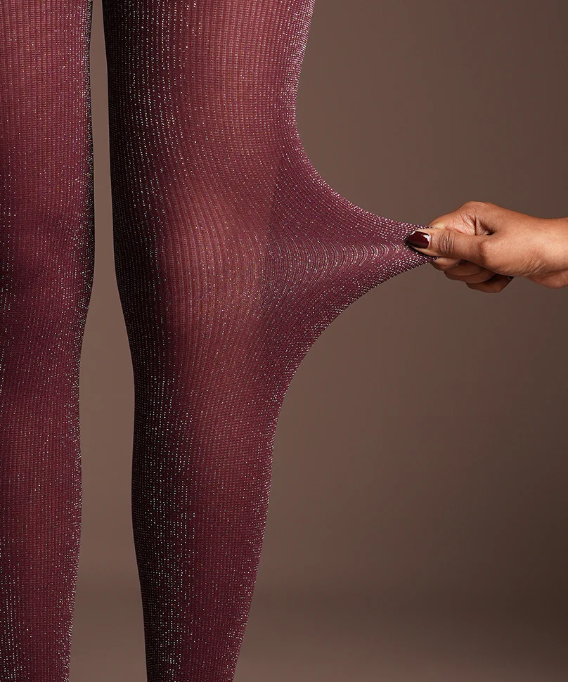 Maroon Shimmery Stockings - Image 3