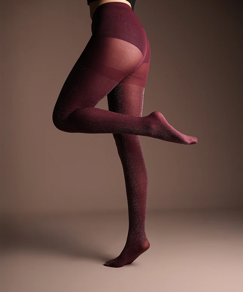 Maroon Shimmery Stockings - Image 6