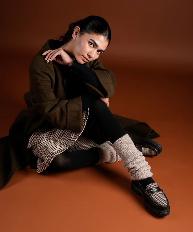 Mink Fur Leg Warmer - Beige - Image 3