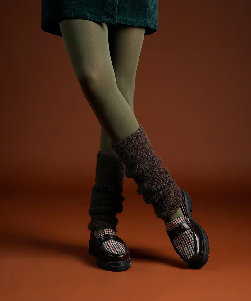 Mink Fur Leg Warmer - Brown - Image 2