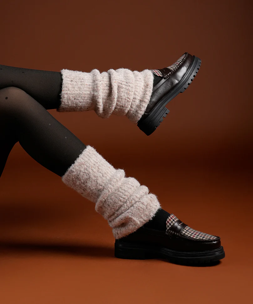 Mink Fur Leg Warmer - White - Image 3