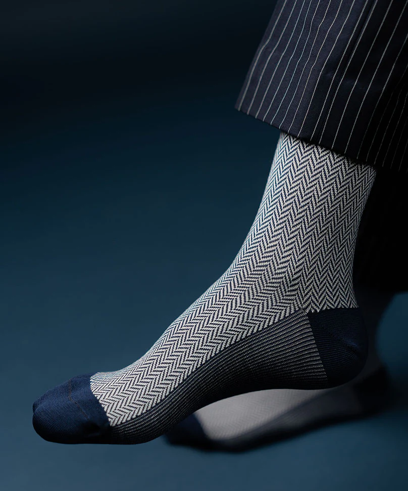 Navy Blue Herringbone - Image 6