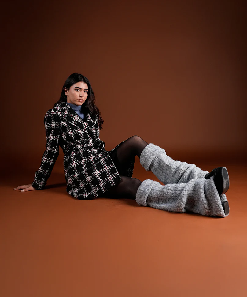 Plush Leg Warmer - Blue - Image 4
