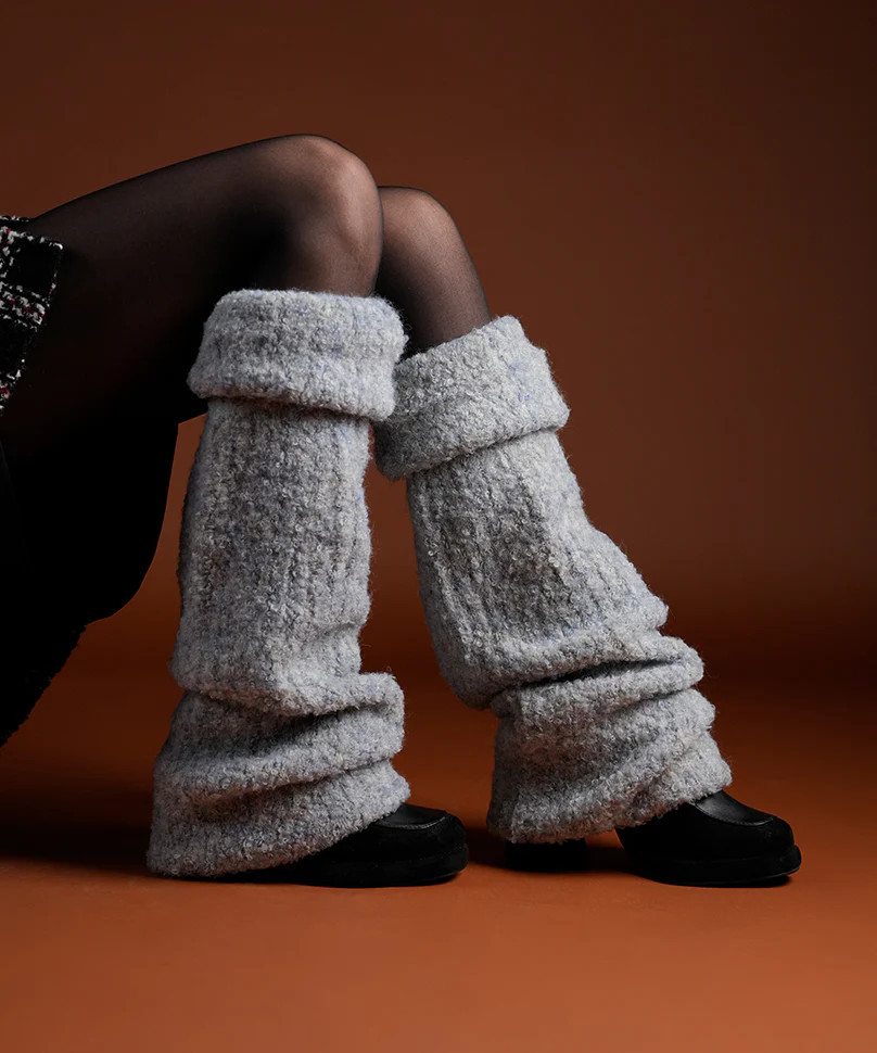 Plush Leg Warmer - Blue - Image 5