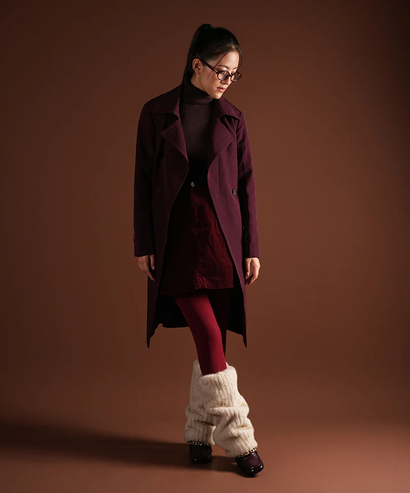 Ribbed Fur Leg Warmer - Cream - Image 4
