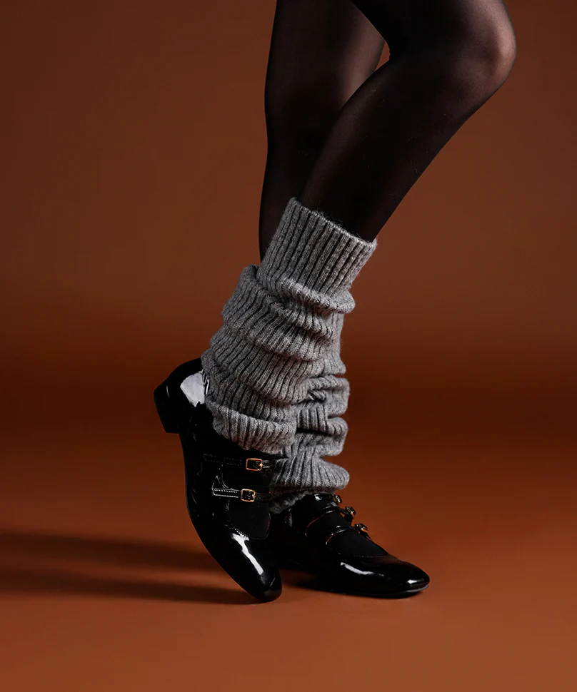 Ribbed Leg Warmers - Grey