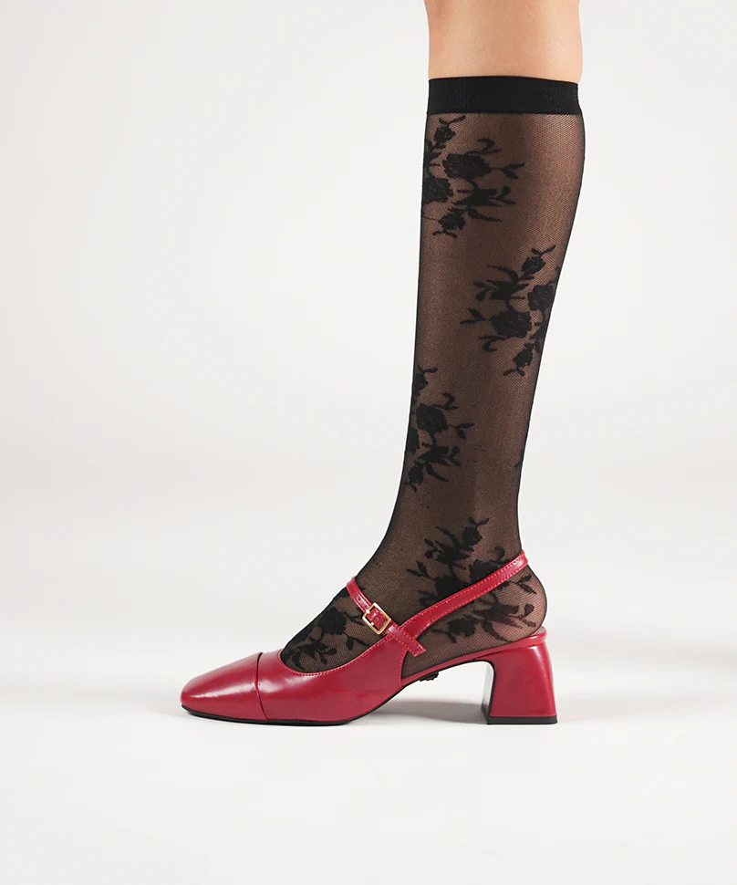 Rosa Sheer Socks - Black - Image 4