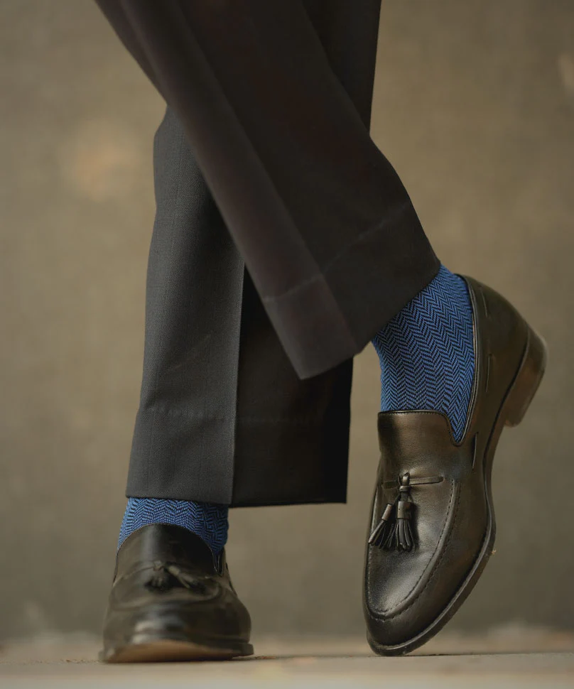 Royal Blue Herringbone - Image 2