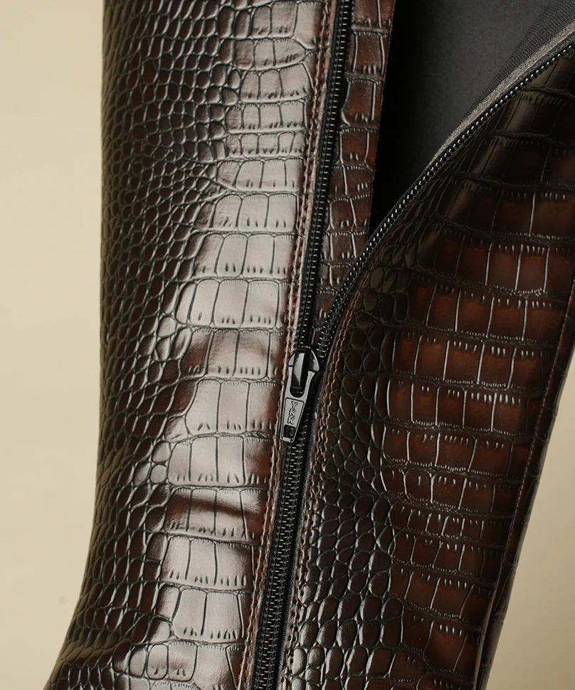 Sabrina - Croco Brown - Image 6
